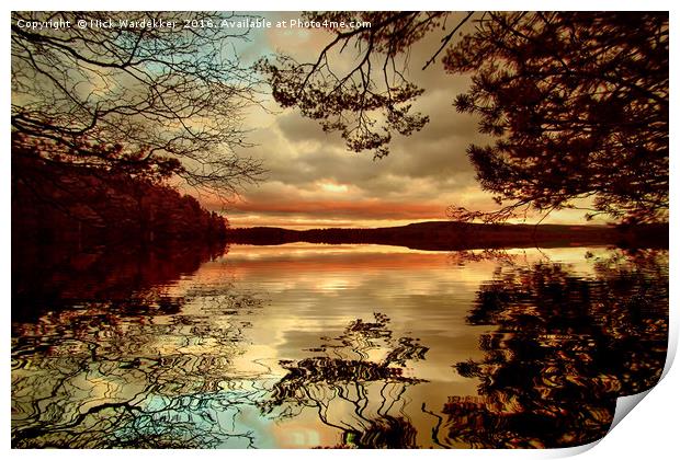 Sunset at Loch Leven Print by Nick Wardekker