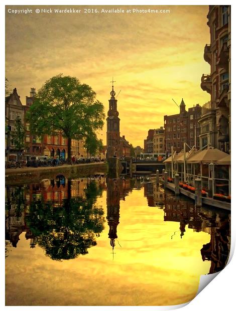 Amsterdam Sunset Print by Nick Wardekker