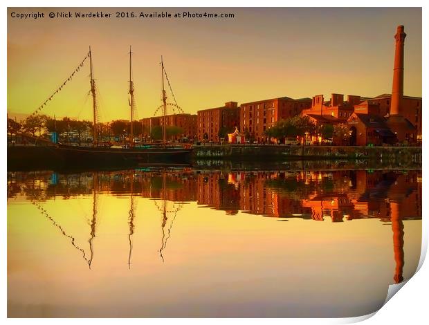 Liverpool Sunrise Print by Nick Wardekker