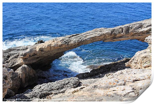 Rock Arch in the Med Print by Christopher Chapman