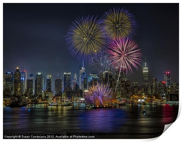 NYC Celebrates Fleet Week Print by Susan Candelario