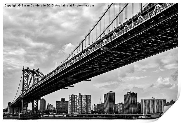 Manhattan Bridge NYC Skyline Print by Susan Candelario