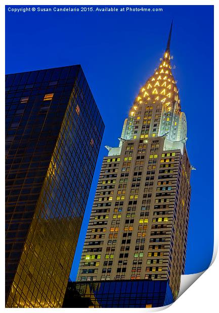 Chrysler Building Twilight Print by Susan Candelario