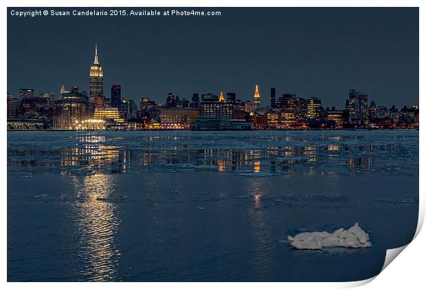 Frozen Midtown Manhattan NYC Print by Susan Candelario
