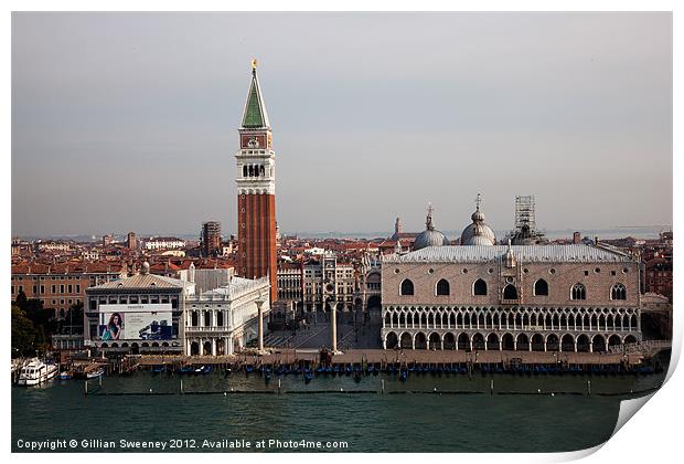 Piazza San Marco Venice Print by Gillian Sweeney
