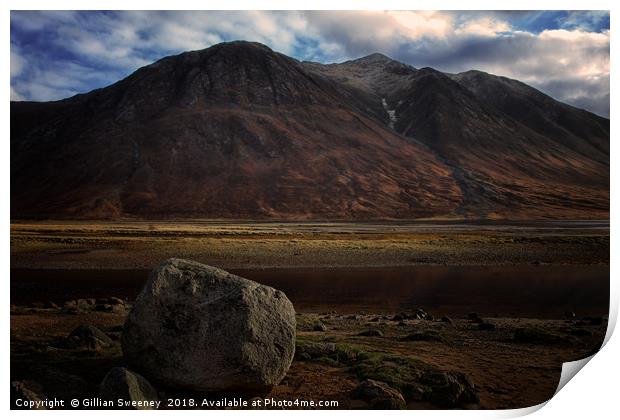 Mountains at Loch Etive  Print by Gillian Sweeney