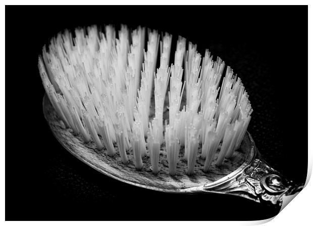 The Monochrome Hairbrush Print by Jonathan Thirkell