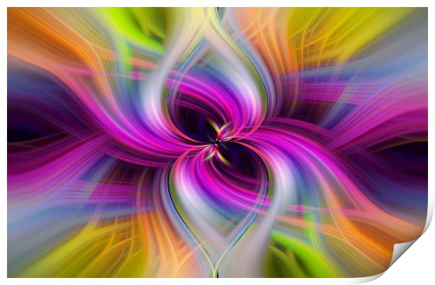 Multicoloured Abstract 1  Print by Jonathan Thirkell