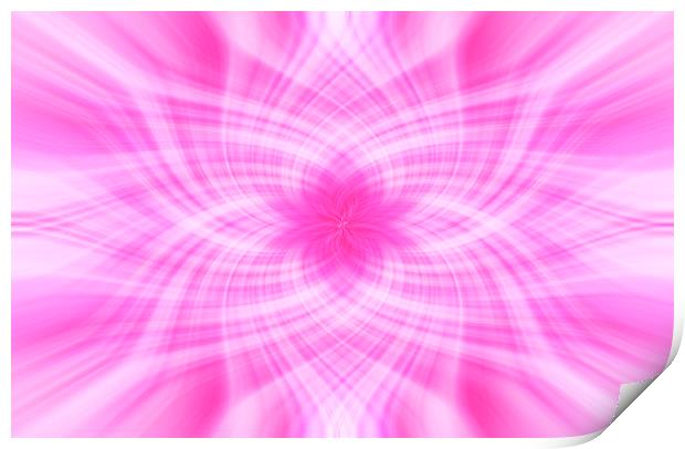 Floral Pink Abstract Art Print by Jonathan Thirkell
