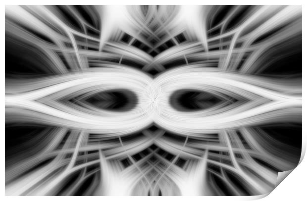Black and white abstract art Print by Jonathan Thirkell