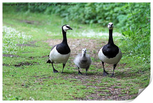  Family of three Print by Rebecca Giles