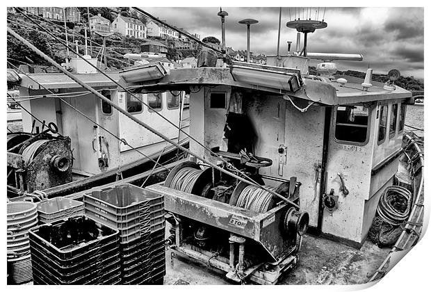 Trawlers in Black and White Print by Jay Lethbridge