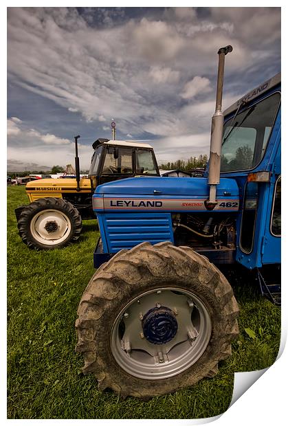 Leyland and Marshall Tractors Print by Jay Lethbridge
