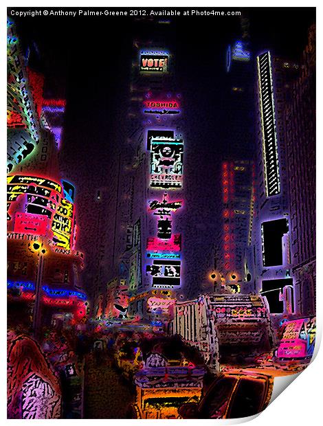 Time Square Print by Anthony Palmer-Greene
