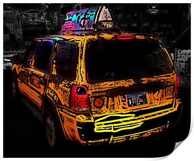Taxi Print by Anthony Palmer-Greene