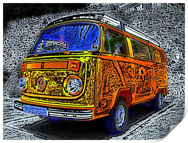 VW Camper Print by Anthony Palmer-Greene