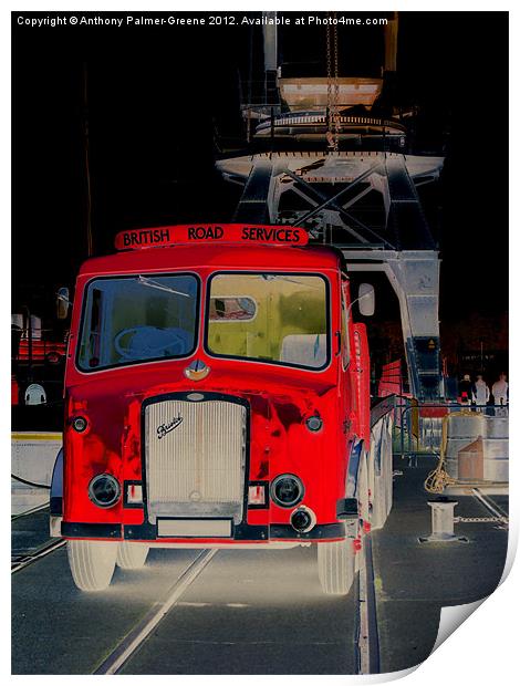 Red Truck Print by Anthony Palmer-Greene