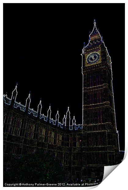 Big Ben Print by Anthony Palmer-Greene