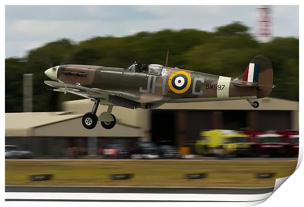 Vintage Spitfire Aircraft Print by Phil Emmerson