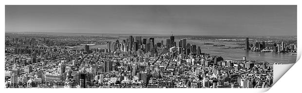 New York City Skyline Panorama Print by Phil Emmerson