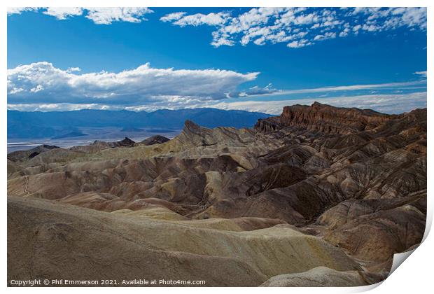 Death Valley View Print by Phil Emmerson