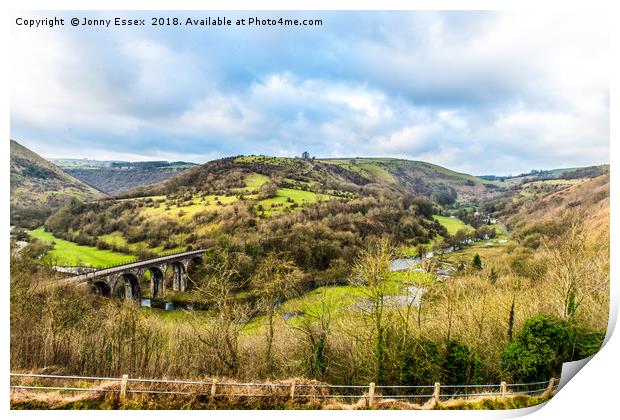 The Monsal Trail viaduct, Bakewell, Derbyshire  Print by Jonny Essex