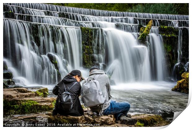 Long exposure of a waterfall, Peak District No2 Print by Jonny Essex