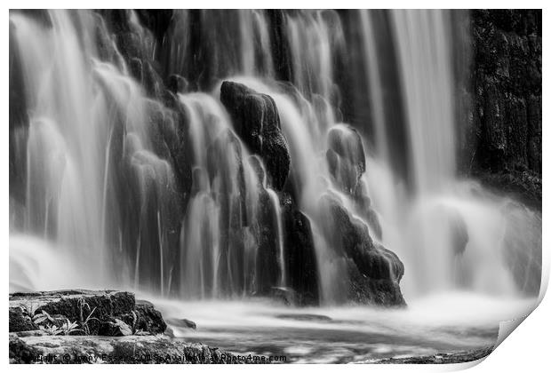 Long exposure of a waterfall, Peak District No4 Print by Jonny Essex