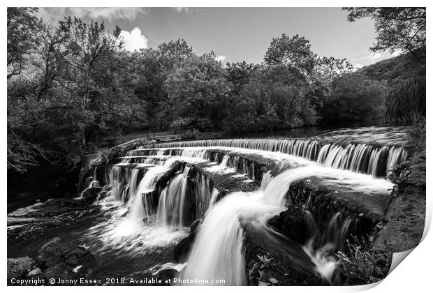 Long exposure of a waterfall, Peak District No10 Print by Jonny Essex