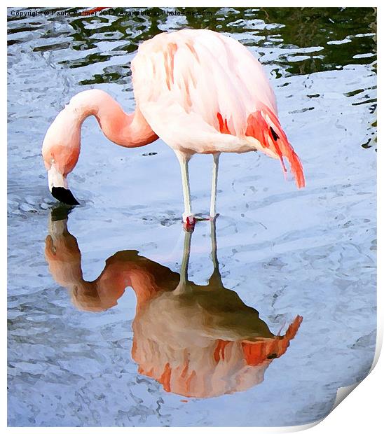 Pretty pink flamingo Print by Paula Palmer canvas
