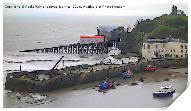 Tenby Lifeboat Station Print by Paula Palmer canvas