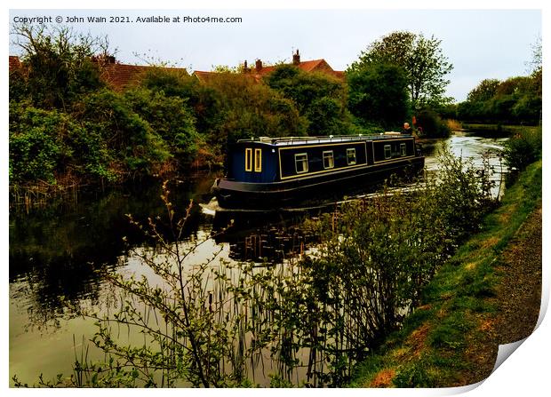 Walk along the canal Print by John Wain