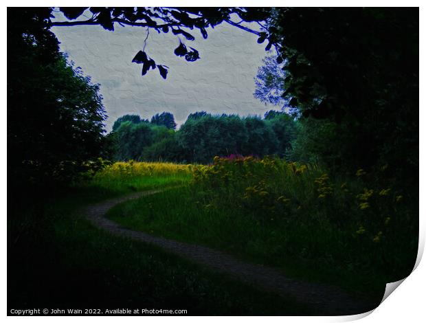 A walk in the country (Digital Art Painting) Print by John Wain