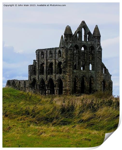 Whitby Abbey Print by John Wain