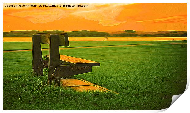 A place to Sit... Print by John Wain