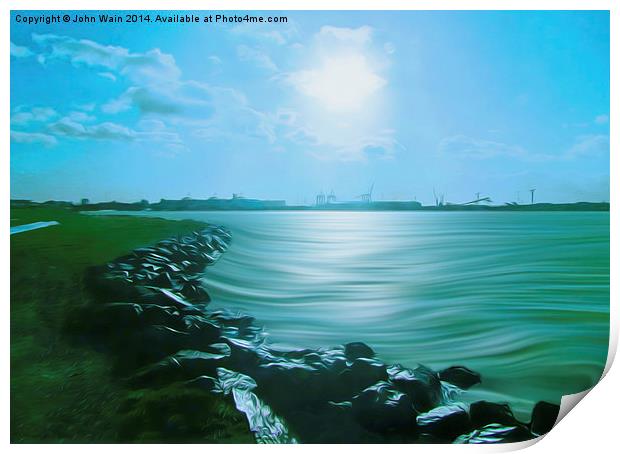 Marine Lake Print by John Wain