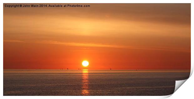 Ships on the Horizon  Print by John Wain