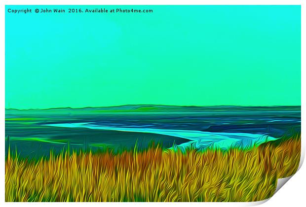 River Alt (Digital Painting) Print by John Wain