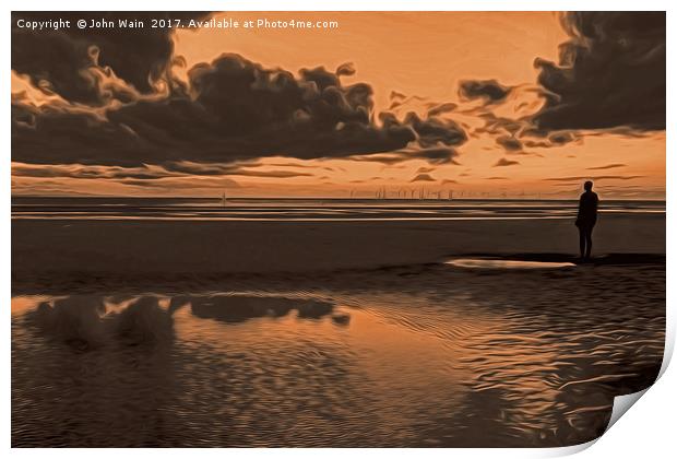 Another place at sunset  Print by John Wain