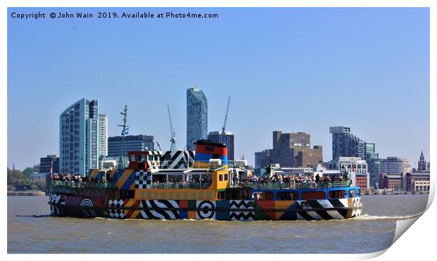 Mersey Ferry Snowdrop  Print by John Wain