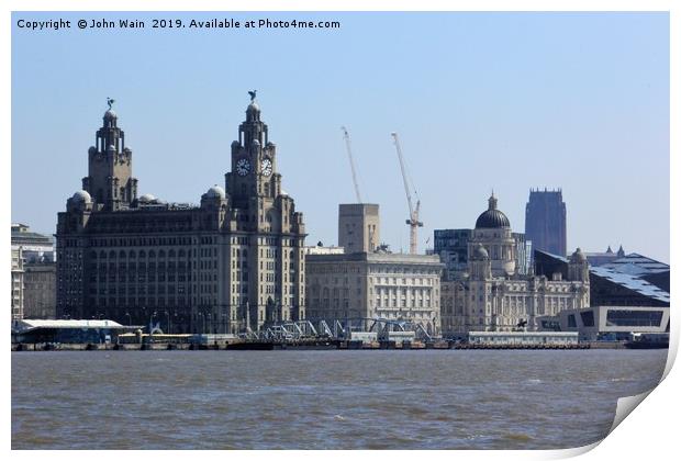 Liverpool Waterfront Skyline Print by John Wain