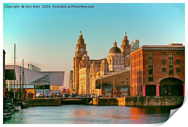 Royal Albert Dock, Liverpool  Print by John Wain