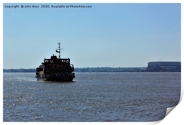 Mersey Ferry Snowdrop Print by John Wain