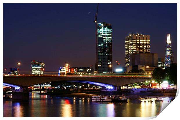  London at night Print by jim scotland fine art