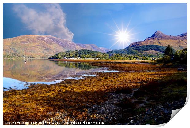Loch Leven Glencoe Print by jim scotland fine art
