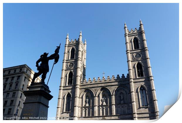 Notre Dame Basilica Montreal Print by John Mitchell