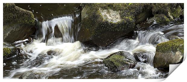 Free flowing Glenariffe River Print by Linda Duncan