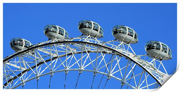 Top of London Eye Print by Ruth Hallam