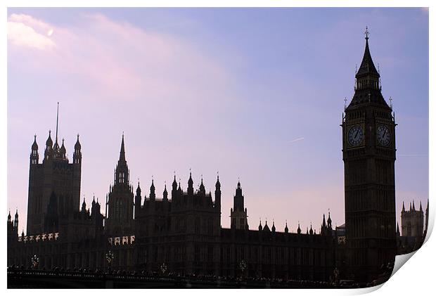 Houses of Parliament Print by Ruth Hallam