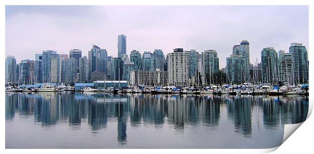 Vancouver Skyline Print by Ruth Hallam